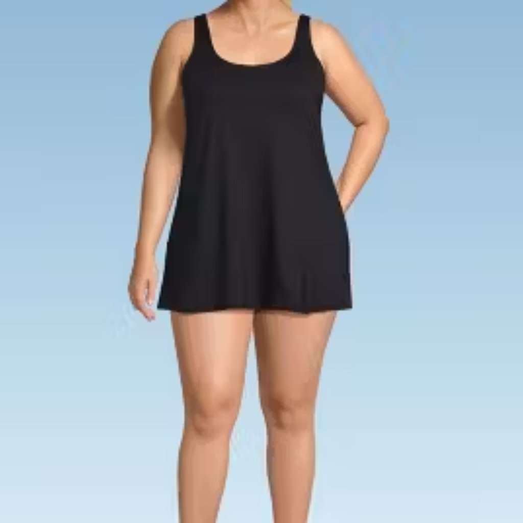 Swim 365 Black Womens Swim Coverup Dress Or Swim Top